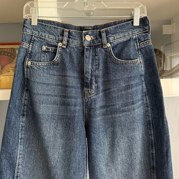 Whistles Barrel Leg Jeans High Waisted Size 26 - Picture 2 of 10